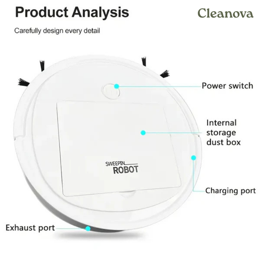 Cleanova Multi‑Action Smart Cleaner - Quietly Lifts Dust, Pet Hair & Daily Mess for a Fresh, Beautiful Home